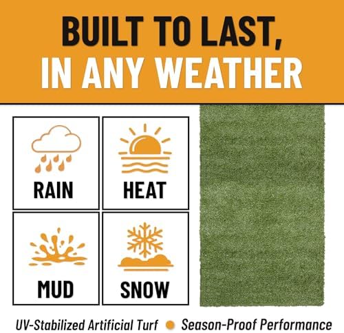 Ottomanson Artificial Turf Natural 78" x 52' - Image 5
