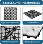 4PCS Natural Stone Interlocking Deck Tiles, Outdoor & Indoor Flooring Decking - Image 3