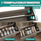 Shoe Cabinet for Entryway with 3 Flip Drawers, Narrow Hidden Slim Freestanding - Image 3