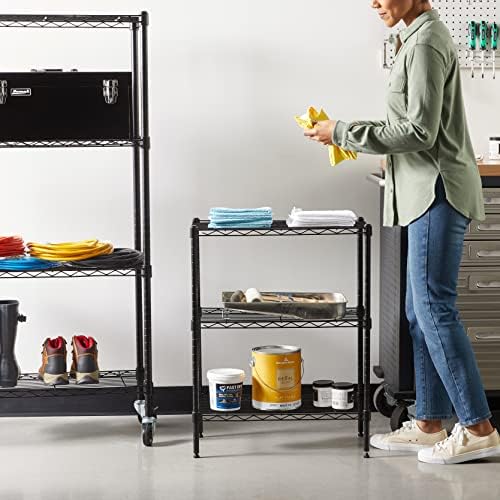 Amazon Basics 3-Shelf Adjustable Heavy Duty Steel Wire Rack Storage Shelving - Image 2