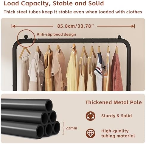 JIUYOTREE Garment Rack Clothing Clothes Rack - Image 5