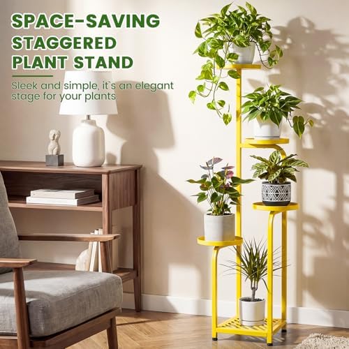 TOSKING Tall 5-Tier Square Plant Stand Indoor Outdoor - Image 4
