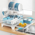 GSlife Large Expandable 2 Tier Dish Drying Rack by GSlife