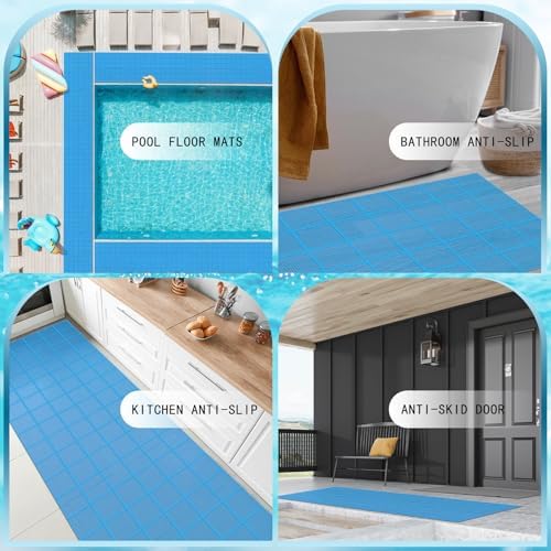 Tondiamo Pool Mats Non Slip Drainage Floor Pool Deck Mats, 3X 50 Ft - Image 5
