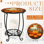 Cinnvoice Outdoor Side Table Small End Patio Porch Table - Image 3