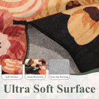 DUKINO 3x8 Kitchen Runner Rug, Soft Floral Washable Rug - Image 6