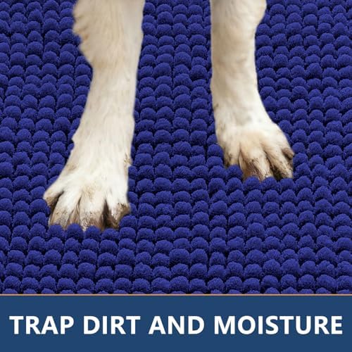 Smiry Dog Door Mat for Muddy Paws 47x24, Absorbent Low-Profile Doormats - Image 4