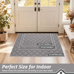 BEQHAUSE Dirt Trapper Door Mat 20" x 32" Non-Slip Washable - Image 2