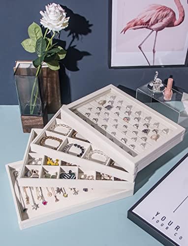 Coward Set of 5 Stackable Jewelry Organizer Tray Necklace Earring Box Storage - Image 6