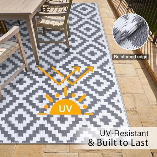 OLANLY Outdoor Rug 4x6 ft Waterproof Reversible Mat - Image 4