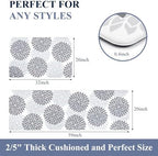 HEBE Kitchen Mats for Floor, Floral Anti Fatigue Kitchen Rugs Set of 2 - Image 6