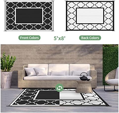 GENIMO Outdoor Rug, Waterproof Plastic Rugs - Image 4