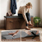 37.4" W Shoe Bench with Storage, Lift Top Entryway Bench - Image 6