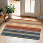 Front Door Mat Indoor Outside Entrance 2x3 Modern Ombre Rainbow Rug by Othilic