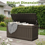 Devoko 78 Gallon Deck Box, Waterproof Resin Outdoor Storage Box - Image 4