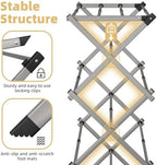 BAKON Space Saving Foldable Clothes Drying Rack, Extendable Rustproof Laundry - Image 4