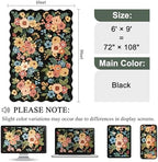 DUKINO 6x9 Area Rugs, Floral Washable Rug - Image 2