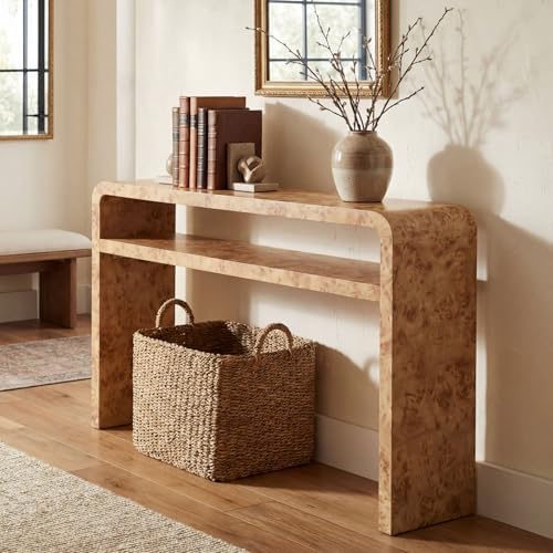 Hyfirm Burl Wood Style Console Table by Hyfirm