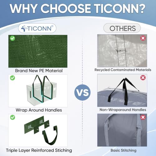TICONN 4 Pack Extra Large Moving Bags Heavy Duty - Image 7