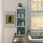 Homes: Inside + Out Apexa 3-Cube Storage Organizer Shelves, Stackable Wood - Image 2