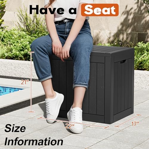 Outdoor Storage Box, Resin Deck Boxes Indoor and outdoor, Waterproof Storage - Image 3