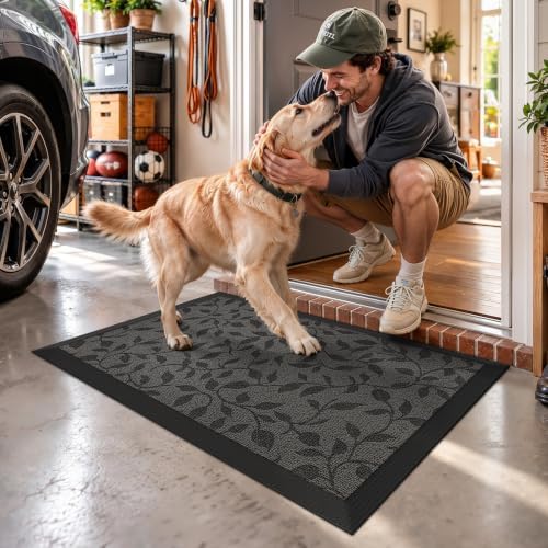 LUMI Outdoor Door Mat Traps & Hides Dirt 23.5x35.5, Outside Entrance - Image 4