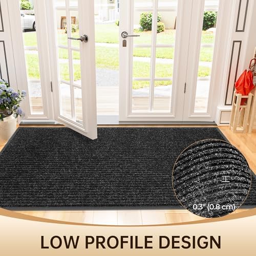 Amyracel Front Door Mat 3'x6', Heavy Duty Waterproof Indoor Outdoor Doormat - Image 5