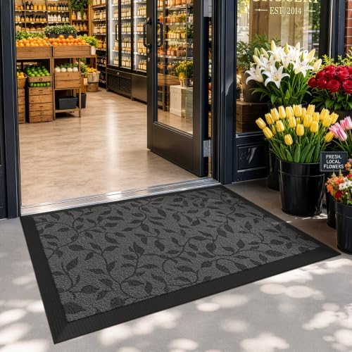 LUMI Outdoor Door Mat Traps & Hides Dirt 23.5x35.5, Outside Entrance - Image 6