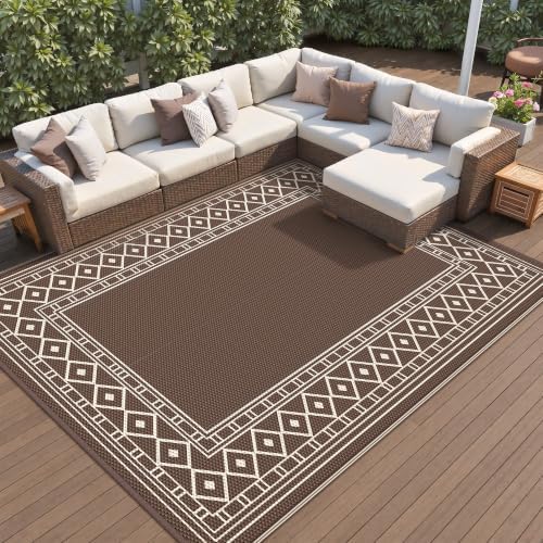 GENIMO Outdoor Rug, Waterproof Plastic Rugs by GENIMO