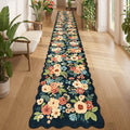 DUKINO 2x14 Hallway Runner Rug, Floral Washable Kitchen Rug by DUKINO