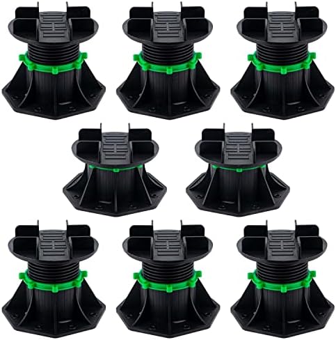 8Pack Adjustable Plastic Pedestal Paver, Floor Slate Support Floor Lift by PHLKJL