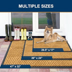 Smiry Front Door Mat Outside Entrance, Low Profile Rubber Doormat - Image 2