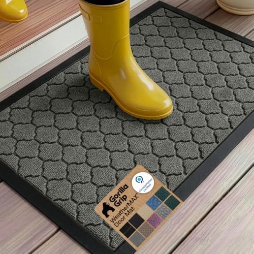 GORILLA GRIP WeatherMAX Door Mat, Indoor Outdoor by GorillaGrip