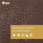 GUARD SHIELD Tarps Heavy Duty Waterproof 10x10 Feet Brown/Bright Silver Poly - Image 3