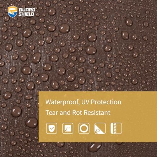 GUARD SHIELD Tarps Heavy Duty Waterproof 10x10 Feet Brown/Bright Silver Poly - Image 3