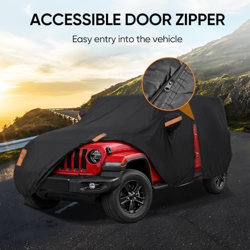 Wrangler Car Cover for Jeep Wrangler 4 Door Waterproof 2006-2026 JK JL - Image 5