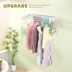 Wall Mounted Drying Rack for Laundry 19.8'', Folding Drying Rack Clothing Wall - Image 3