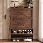 VASAGLE Narrow Shoe Storage Cabinet Organizer by VASAGLEbySONGMICSHOME