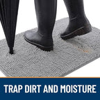 OLANLY Dog Door Mat for Muddy Paws 48x30, Super Absorbent Chenille Mud Mat - Image 2