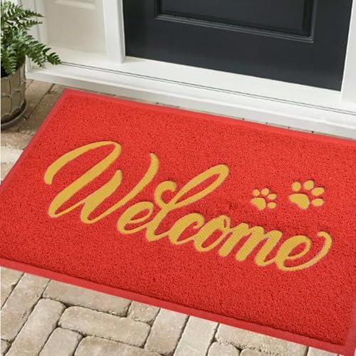 T.HENV Christmas Door Mat Outdoor, 30x17.5 Waterproof All-Season Front Door Mat by T.HENV