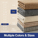 Faux Jute Area Rug 6'x9', Washable & Non-Slip - Image 6