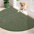 BEQHAUSE Dirt Trapper Door Mat 32" x 48" Half Circle Non Slip Rugs by BEQHAUSE