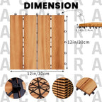 Golden Select 12" x 12" Interlocking Deck Tiles, Waterproof UV Resistant - Image 5
