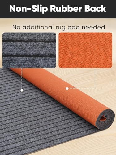 3X10FT Runner Rugs with Rubber Backing, Non Slip Carpet Runner Roll - Image 2