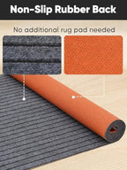 3X10FT Runner Rugs with Rubber Backing, Non Slip Carpet Runner Roll - Image 2