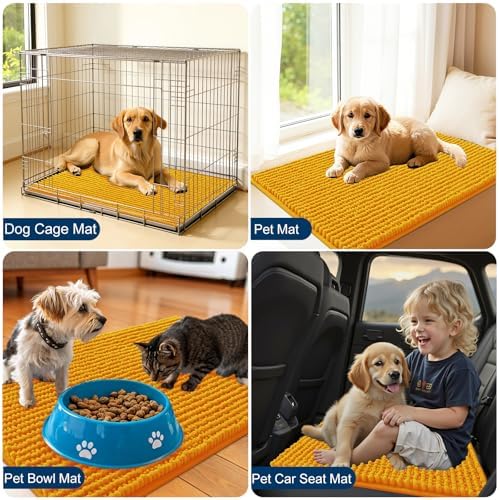 OLANLY Dog Door Mat for Muddy Paws 24x16, Extra Absorbent Chenille Mud Mat - Image 7