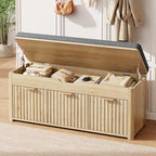 37.4" W Shoe Bench with Storage, Lift Top Entryway Bench by LOOMORA