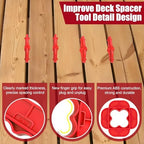 4 Packs 4-in-1 Multi-Size Deck Spacer Tool, 4 Thicknesses Deck Board Spacers - Image 3