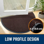 OLANLY Half Circle Front Door Mat 47x34, Waterproof Heavy-Duty Doormat - Image 4