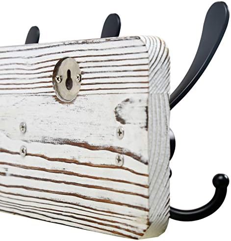 SKOLOO Rustic Wall Mounted Coat Rack: 16" Stud Spacing, Pine Real Wood Plank - Image 5